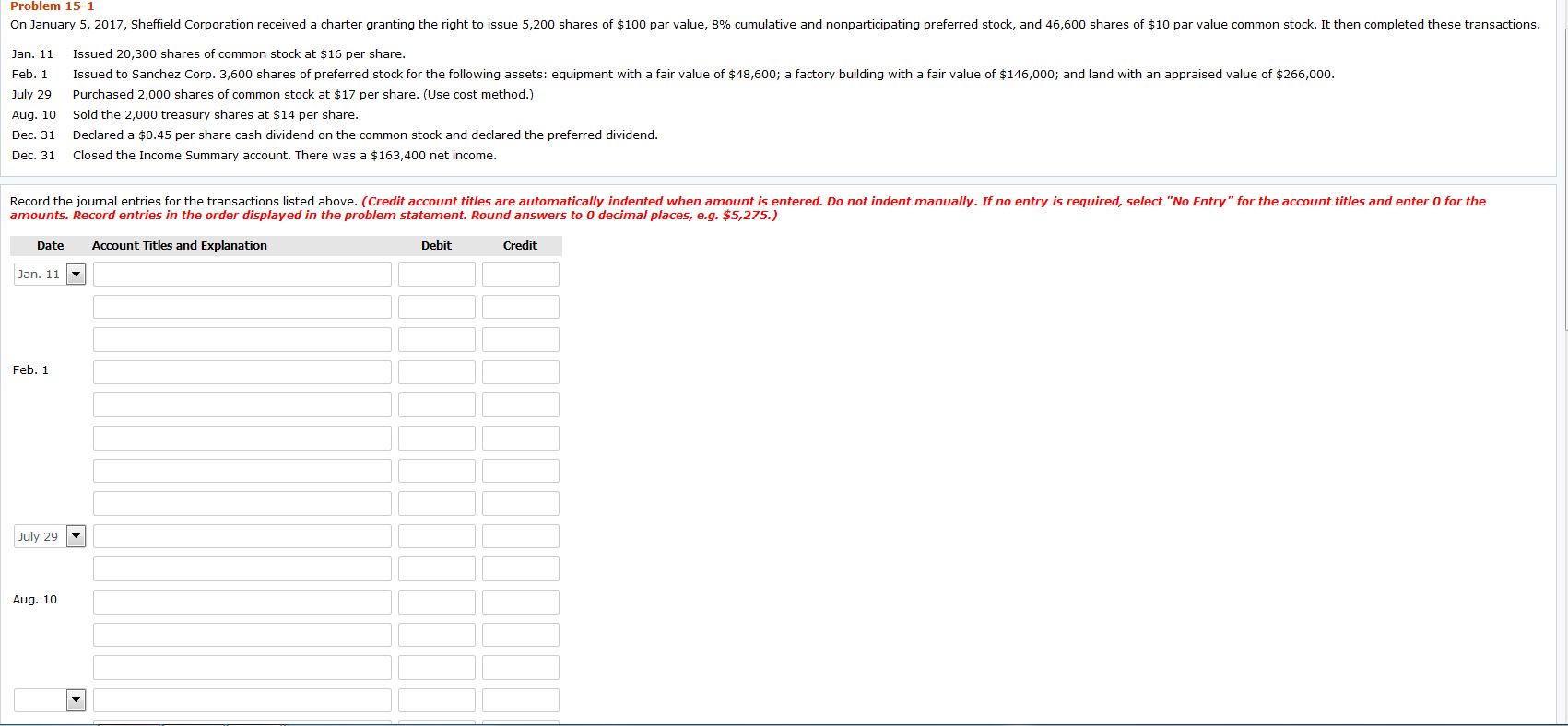 and nonparticipating preferred stock, and 46,600 shares of $10 par value common
