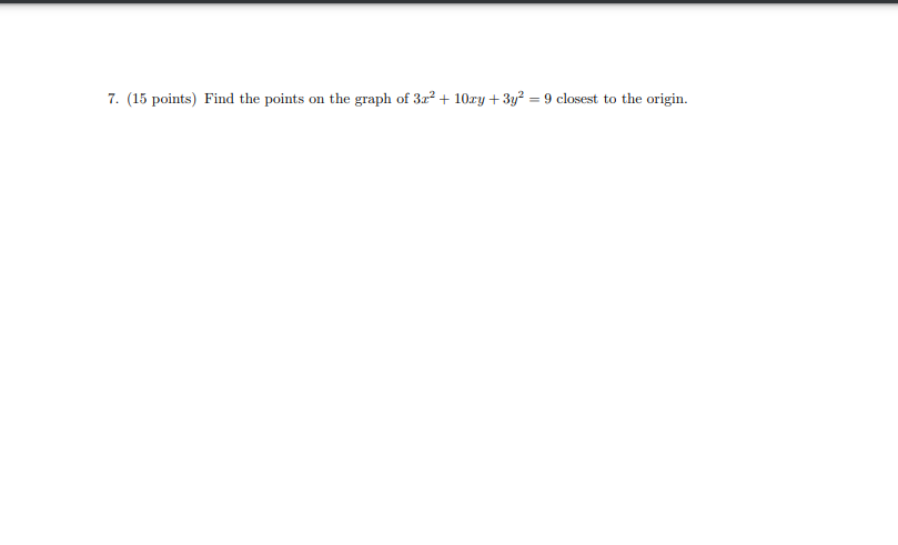 41f 31:2 + lry +3y2 = 9 clam to the origin