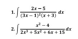 1)2(x + 3) 12 -4 2. dx 2x3 + 5x2 + 6x
