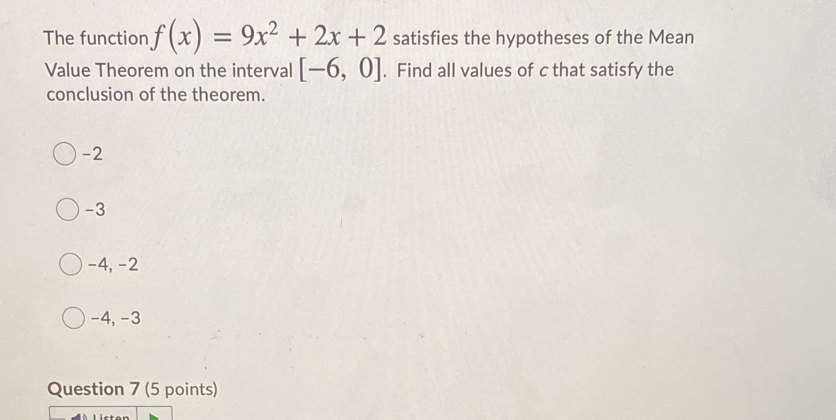 The function f (x) = 9x2 + 2x + 2 satisfies