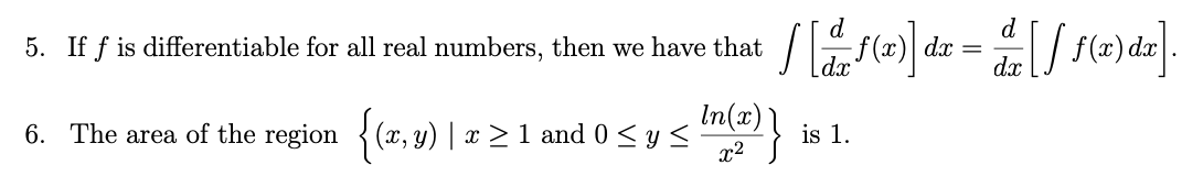 it is a true or false question d. 5. If f