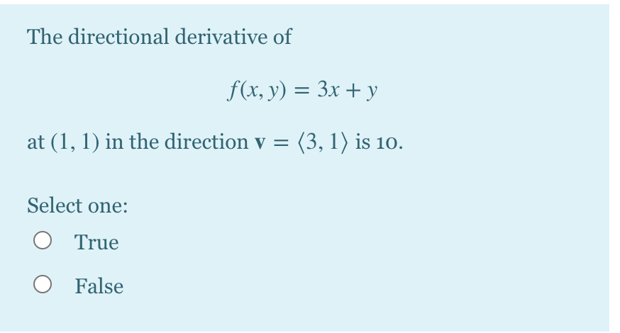 Calculus three true and false question today need to be answered