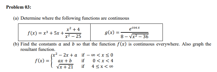+4 e Cos x f(x) = x3 + 5x + g (x)