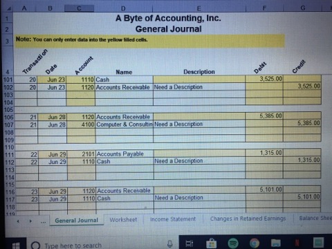 a 360 day year. [IMPORTANT NOTE: The original note on the computer