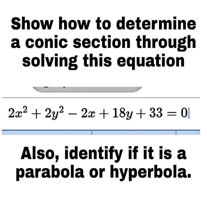 2x2 + 2y2 - 2x + 18y + 33 = 0 Also,