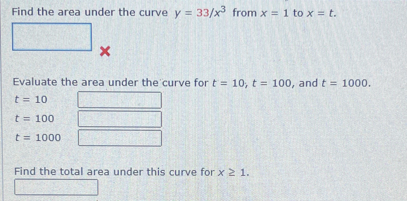 Find the area under the curve y -- 33/ Evaluate the area