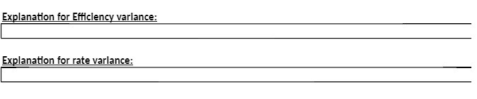 ExplanaHon for Effclency variance: ExplanaHon for rate variance: