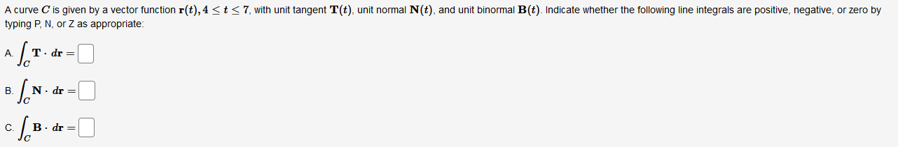  A curve C is given by a vector function r(t),4 5