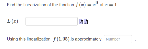  Find the linearization of the function f (x) = x at