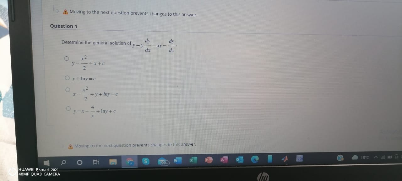 1 Determine the general solution of y + y dy dy dx