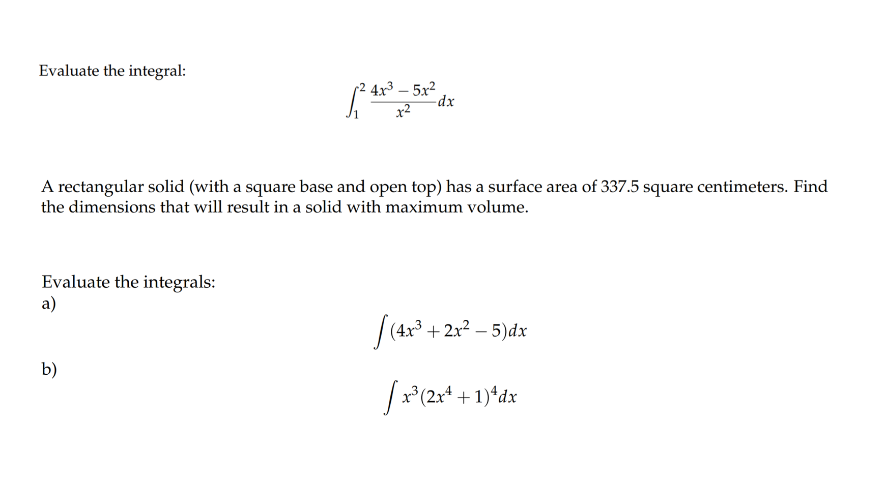 Please show the steps: Evaluate the integral: 243_52 A x xdx