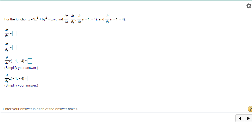  dz d d For the function z = 9x + 6y-