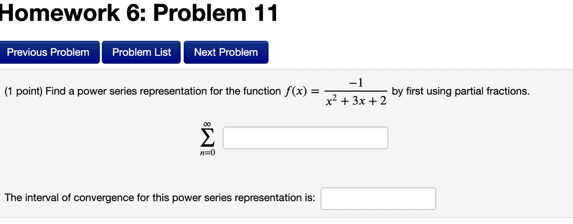  Homework 6: Problem 11 Previous Problem Problem List Next Problem 1