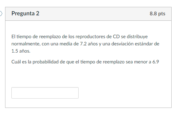 CD se distribuye normalmente, con una media de 7.2 ahos y una