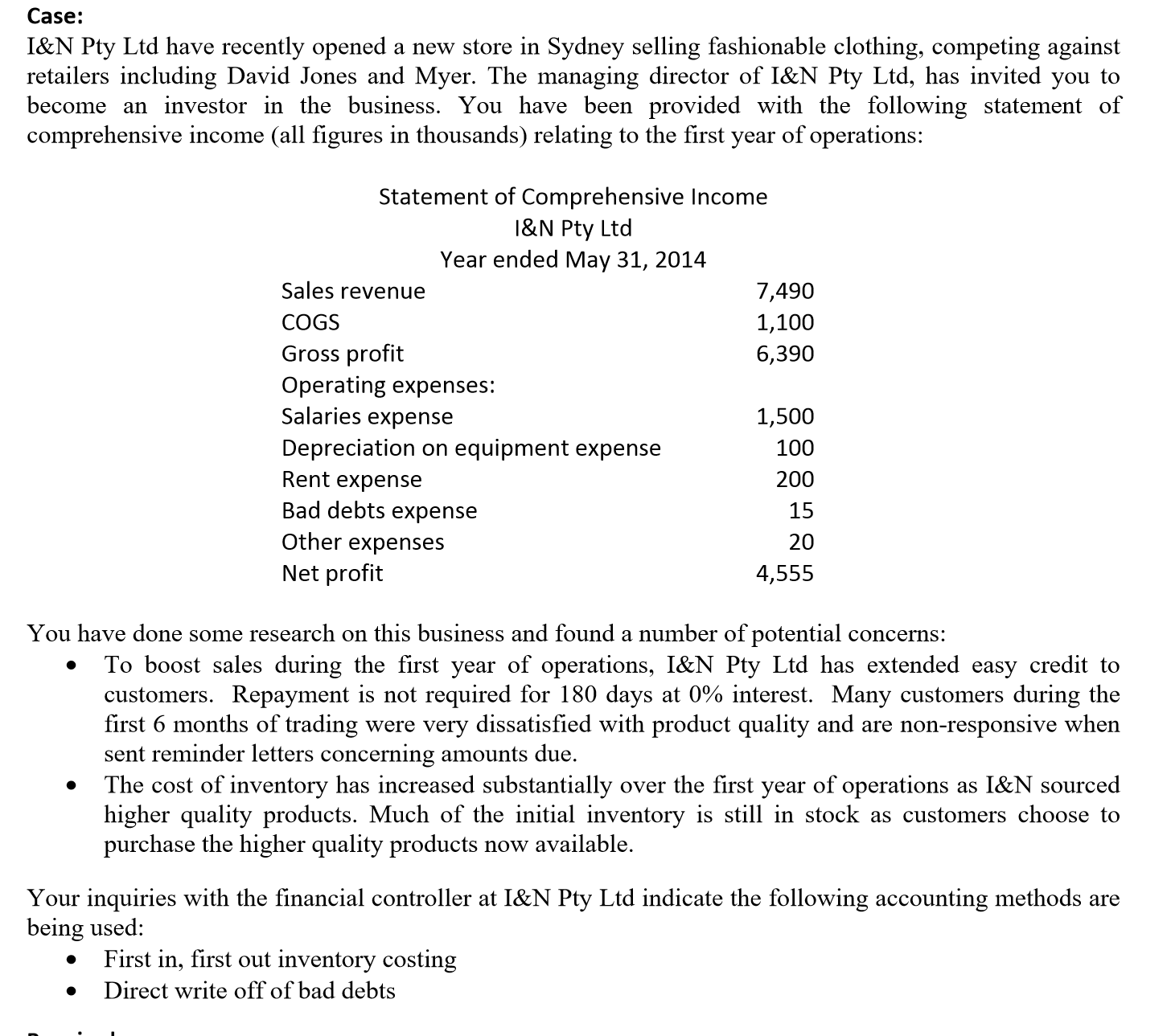 by I&N Pty Ltd with references to guidance provided by Generally Accepted