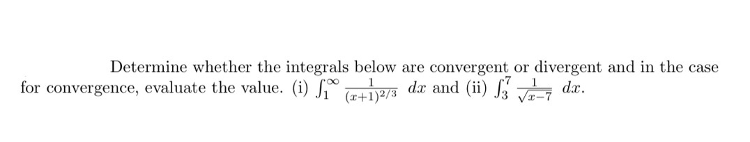 convergent or divergent and in the case for convergence, evaluate the value.