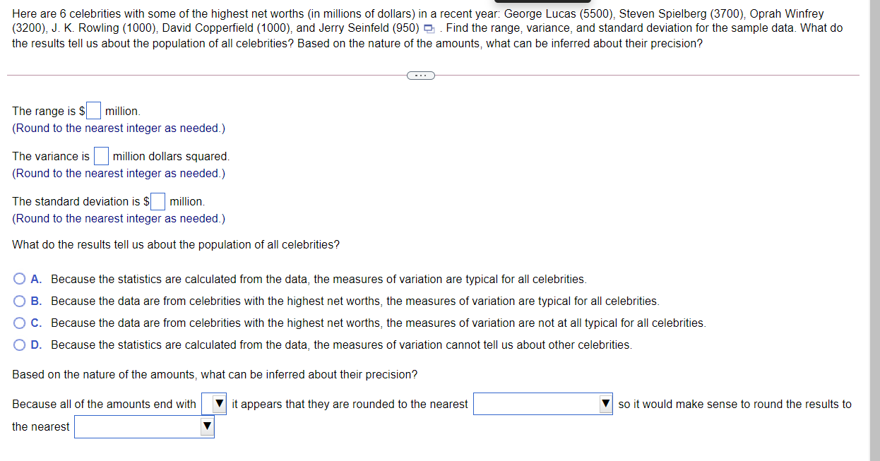 make sense since the data is nominal. O B. Only the mean,