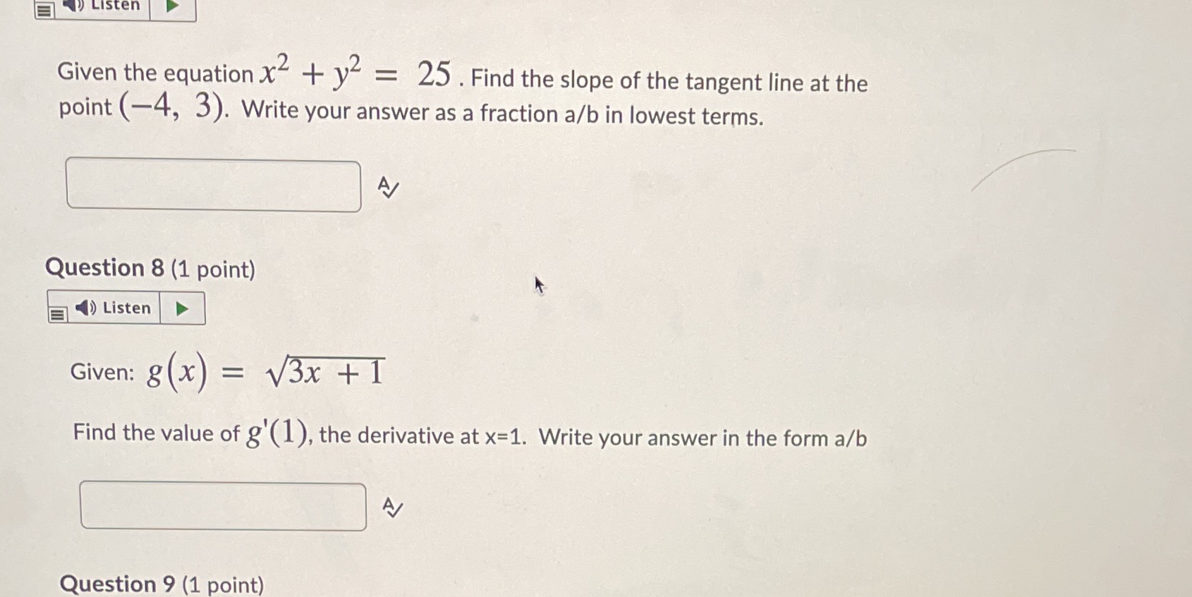  Listen Given the equation x + y = 25 . Find