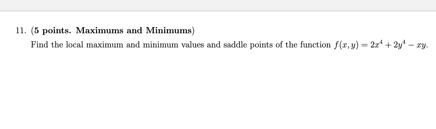 minimum values and saddle points of the function f (as, y) =