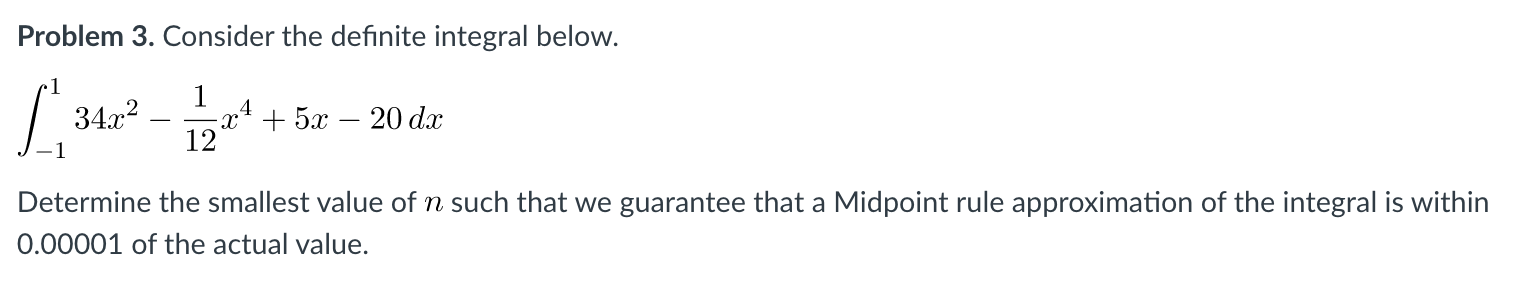  Thank you for your help on this. Problem 3. Consider the