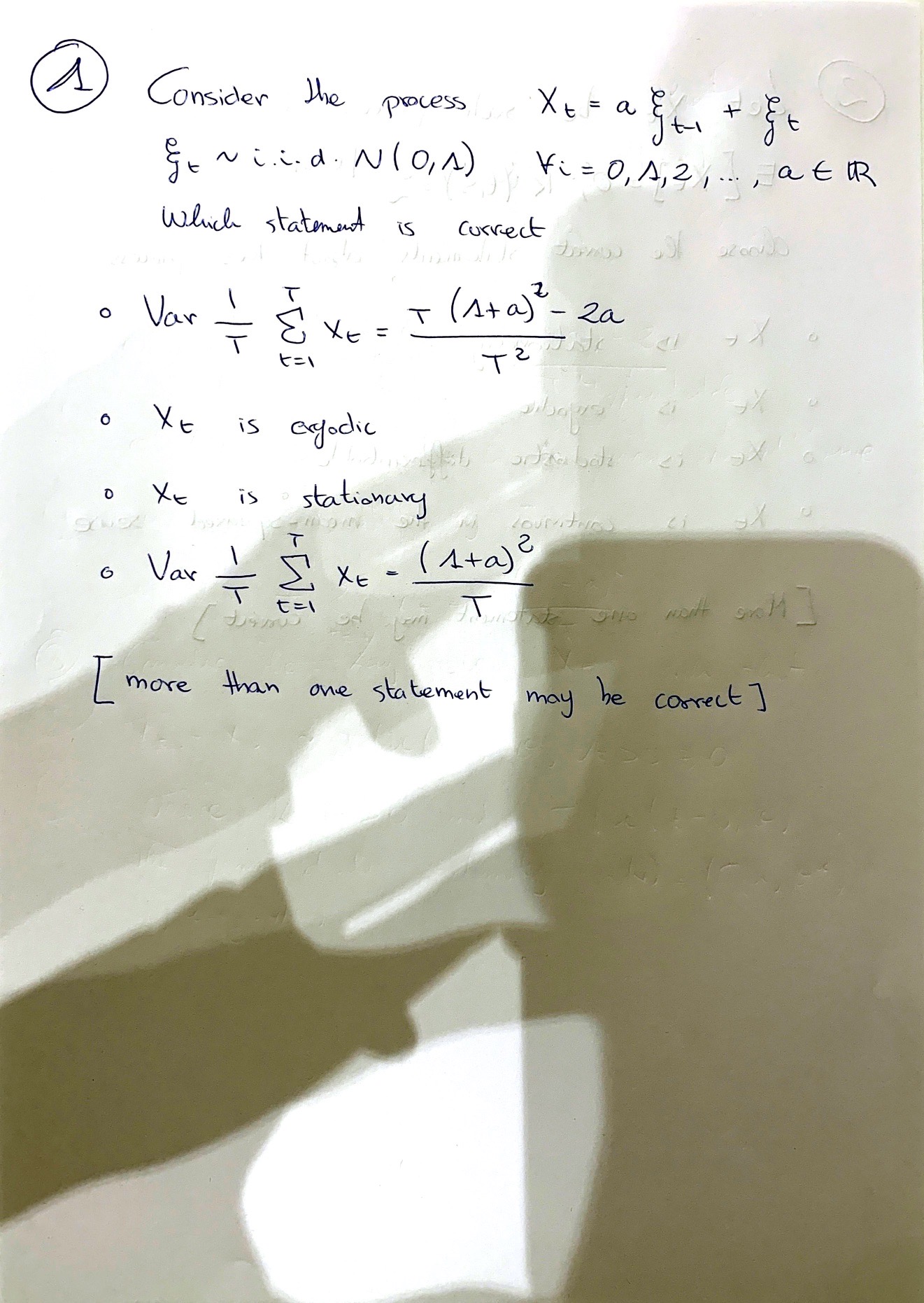 Consider the process Xt = a gti+ it g+vic. d .