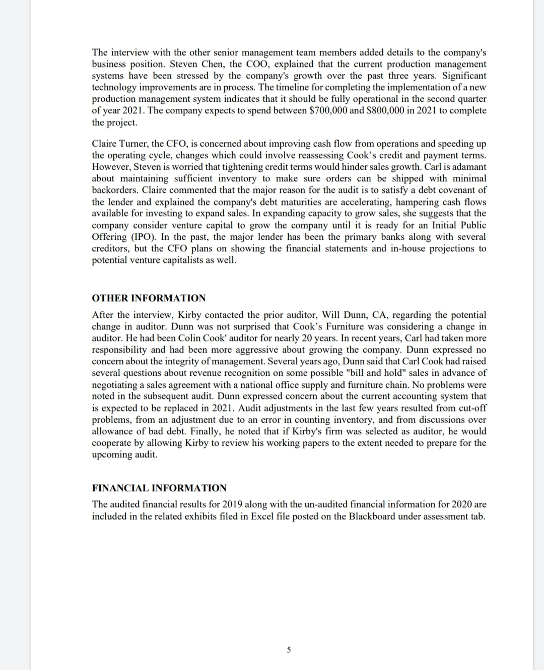 company has not commenced a negotiation with any potential buyer. The BoD