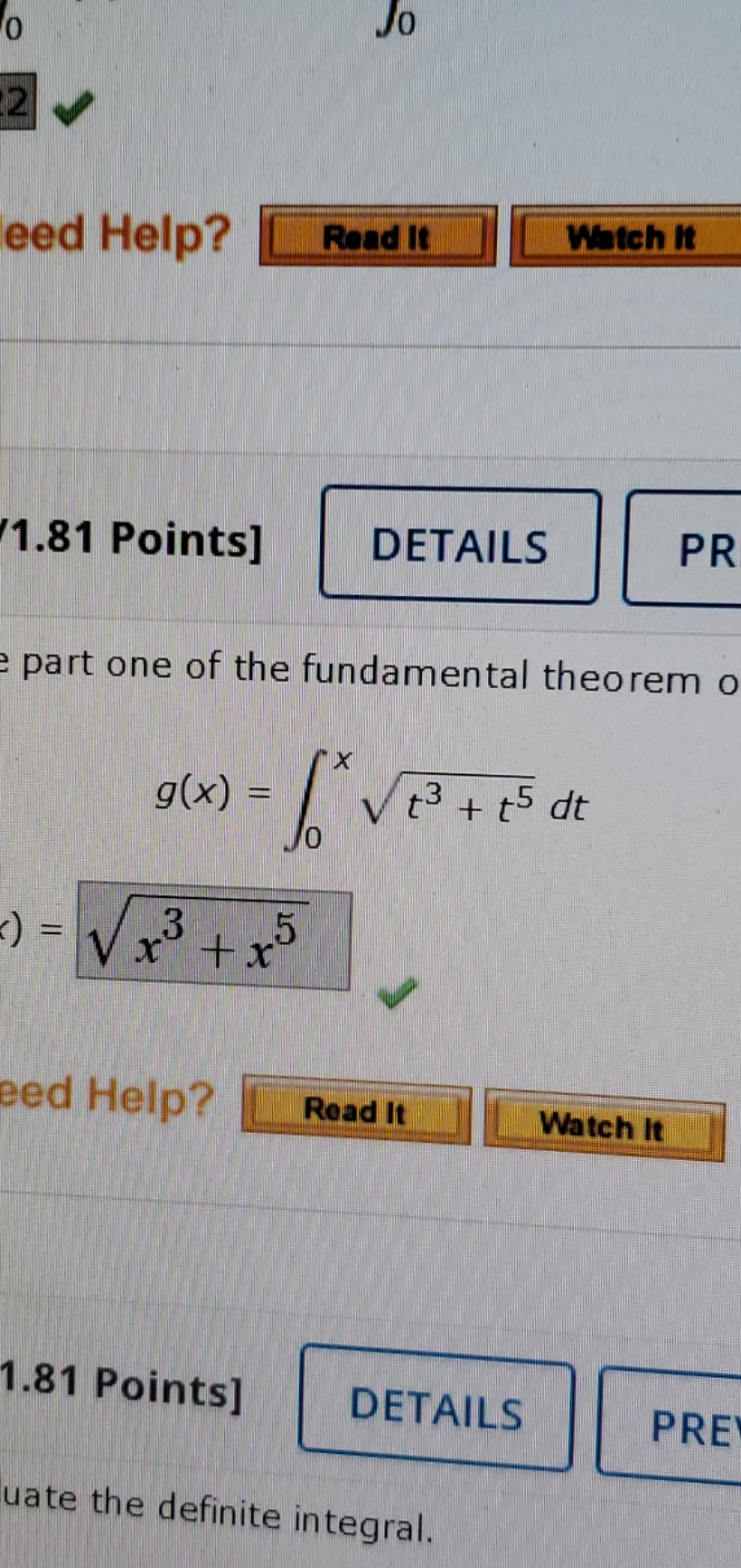  math problem 1 Jo O 2 eed Help? Read It Watch