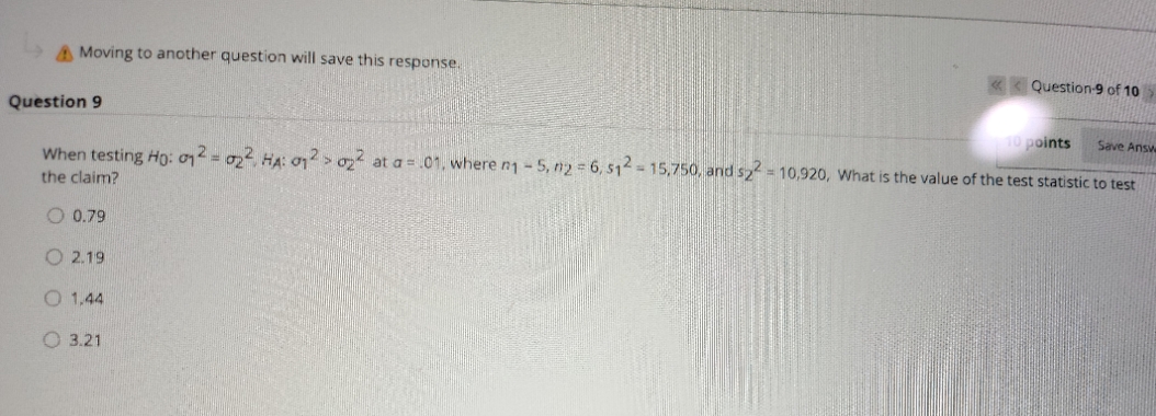 Ho: H': 01 > q ata- .Cl, Where the claim? 0 0.79
