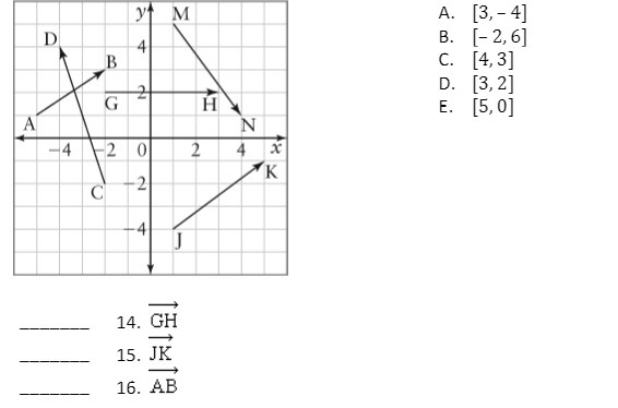 A. . [-2,6] C. D. 14. GH 15. JK 16. AB