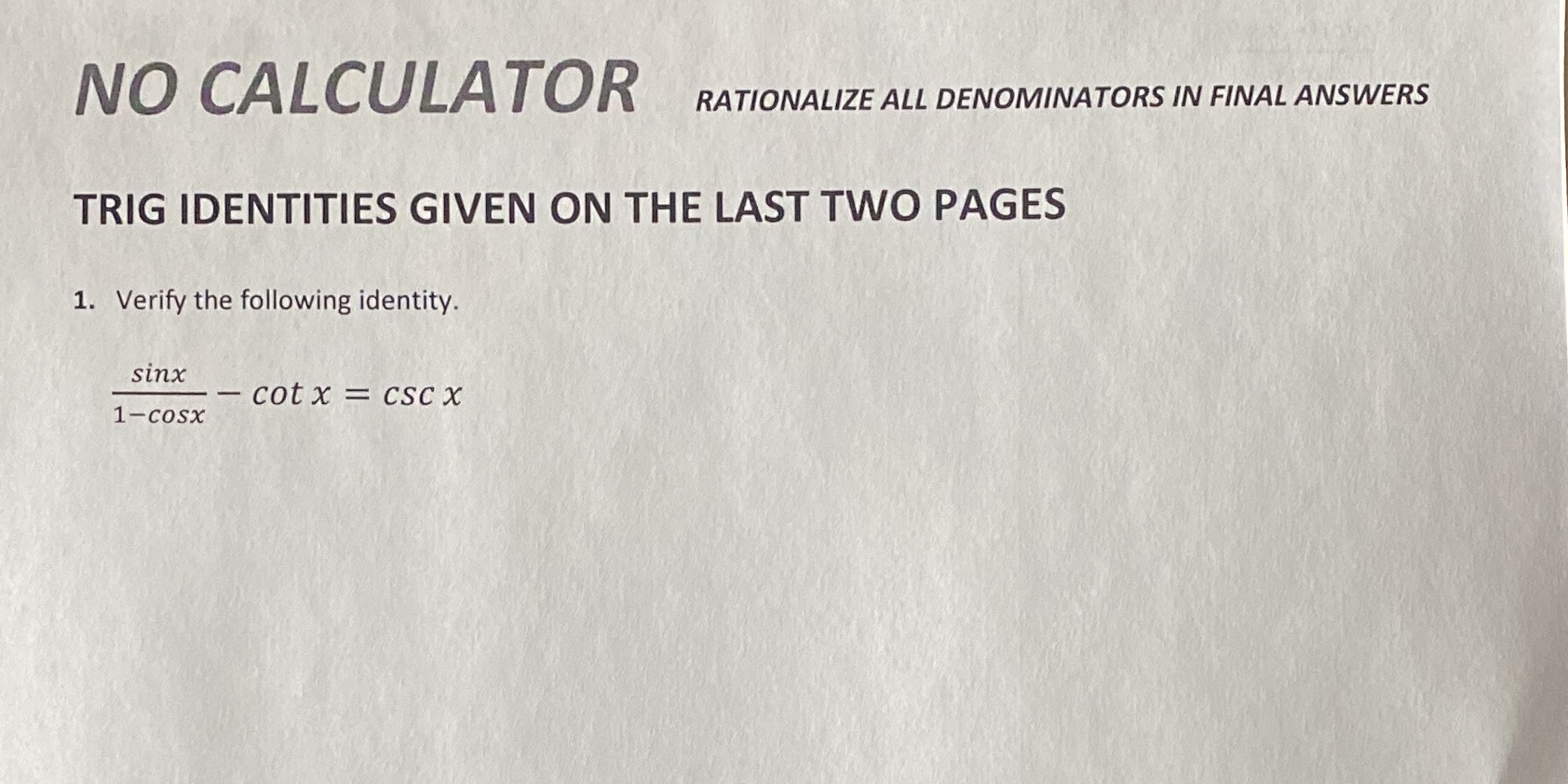 FOR THIS PROBLEM STEP BY STEP NO CALCULATOR RATIONALIZE ALL DENOMINATORS IN