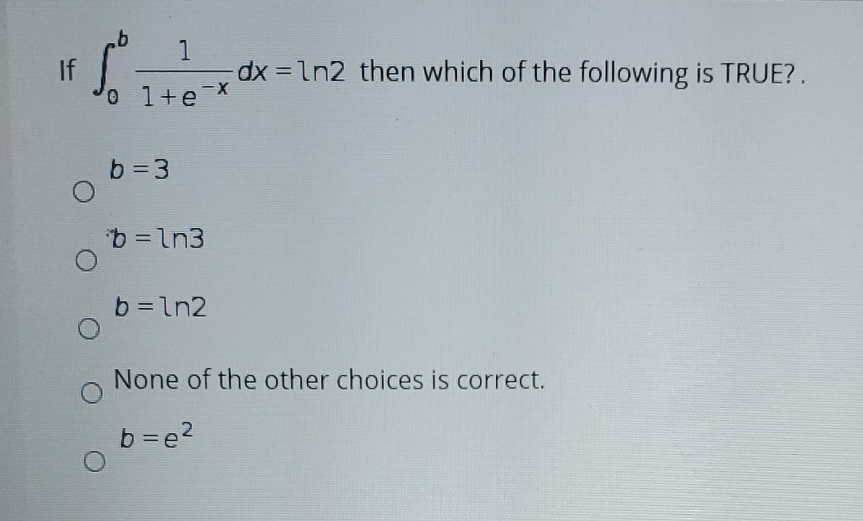  help with this asap If o lte x dx = In2
