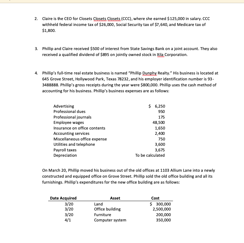 assignment. I completed most, the tax return myself, but my ending numbers