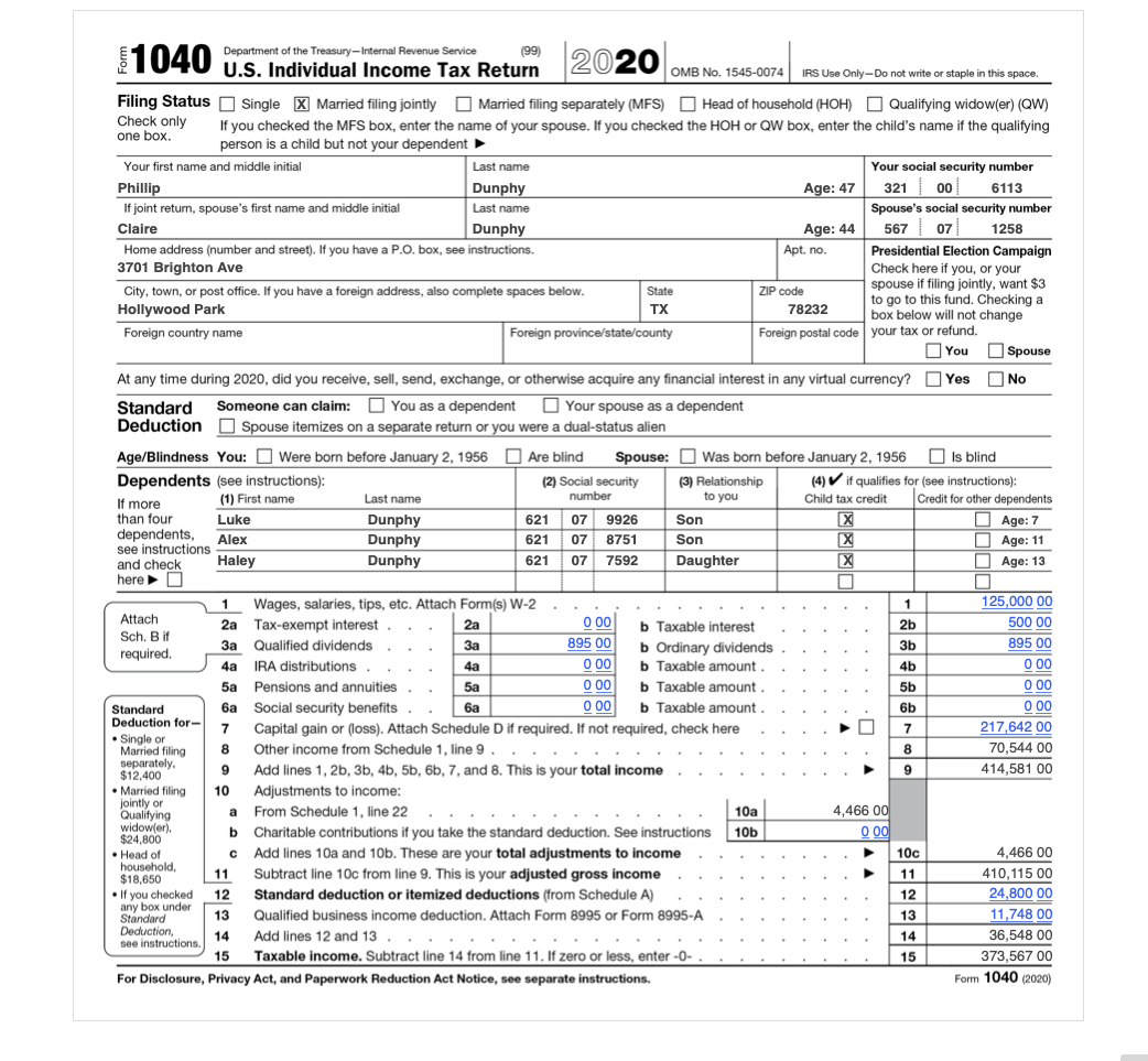 taxed as ordinary income (and at what rates), and how much was