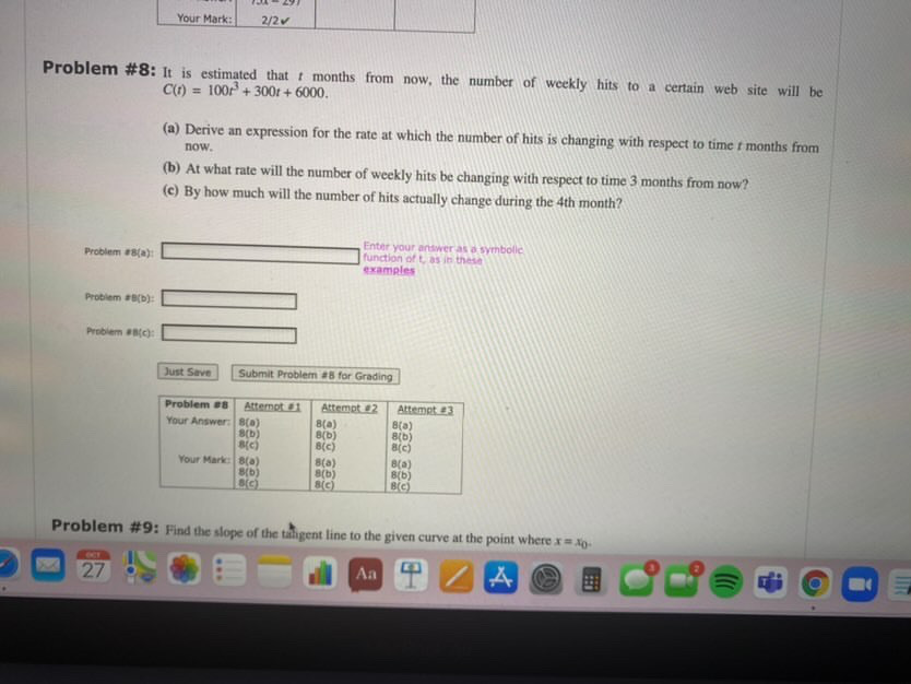 Problem It is estimated that t months from rw. the numtxr ot