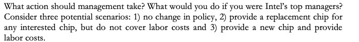 What action should management take? What would you do if you