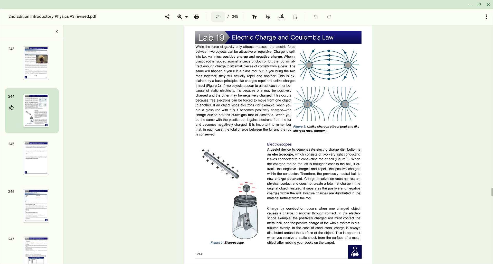 Lab 19' 345 Electric Charge and Coulomb's Law Learning Objectiv Explore how