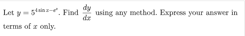your answer in da terms of x only