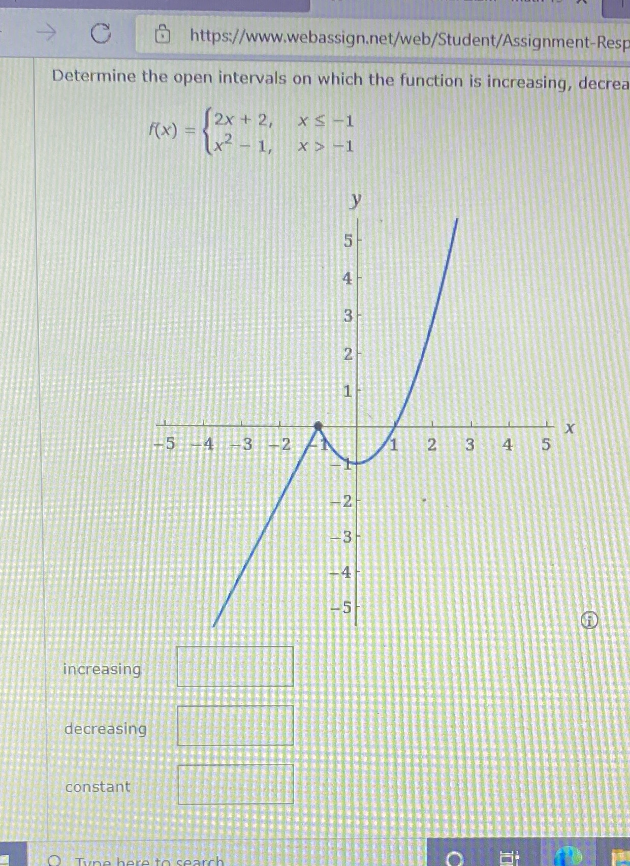  enter answer using interval notation, if answer doesnr exist, enter DNE.please