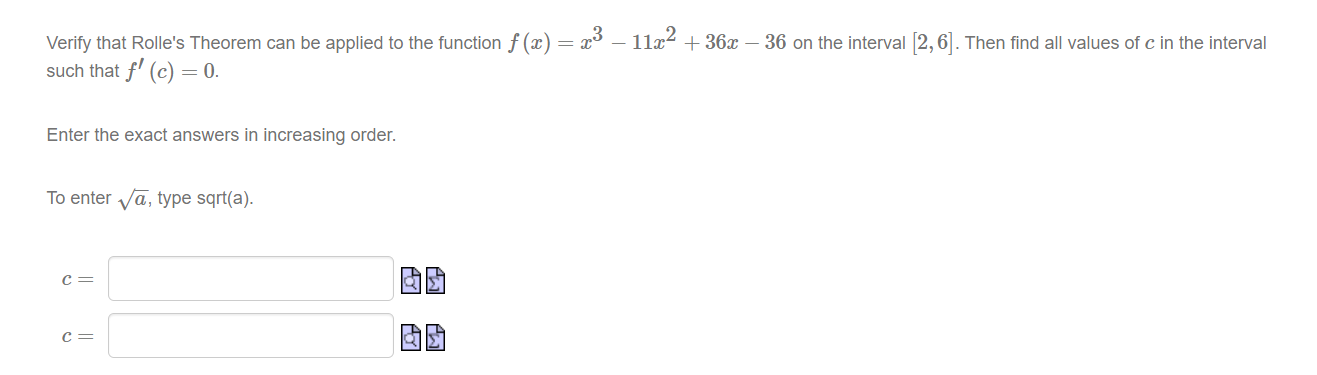 (ac) = a - 11ac + 36x - 36 on the interval