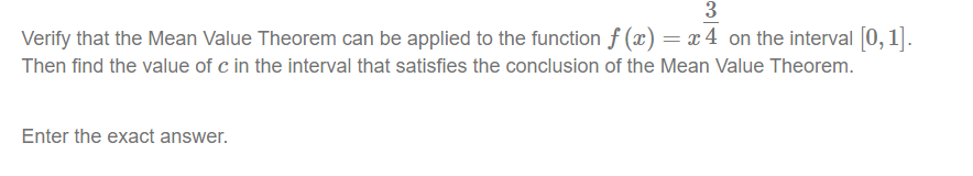 the function f (a) = a 4 on the interval [0, 1].