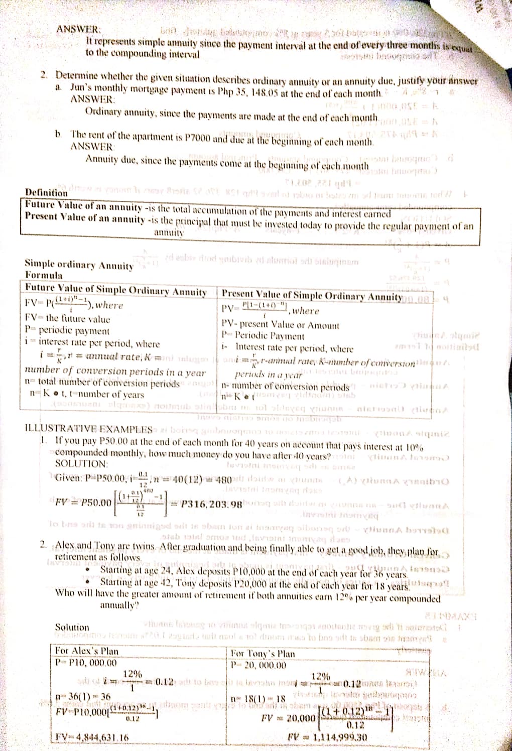 caution onda K-number of conversion periods in (PV) i a.year n =