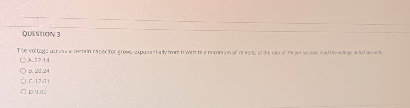 0 Volts to a maximum of 75 Volts, at the rate of