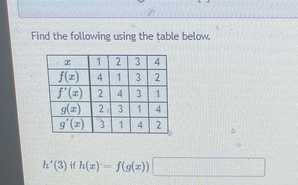 (=) 2 4 2 4 9 (z) 1 4 2 h (3)