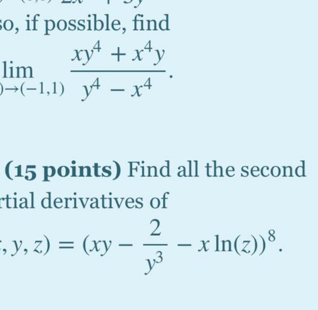 Do it then o, if possible, find lim - (-1, 1)