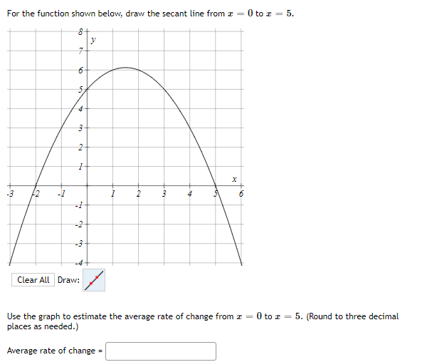 from r = 0 to r = 5. 6 4 -3 42