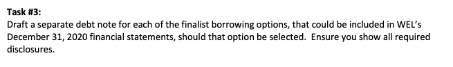  no idea with task 3 Task #3: Draft a separate debt