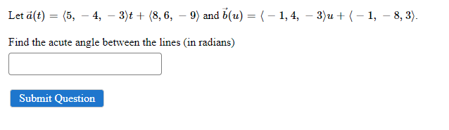 - 9) and b(u) = ( - 1, 4, - 3)u +