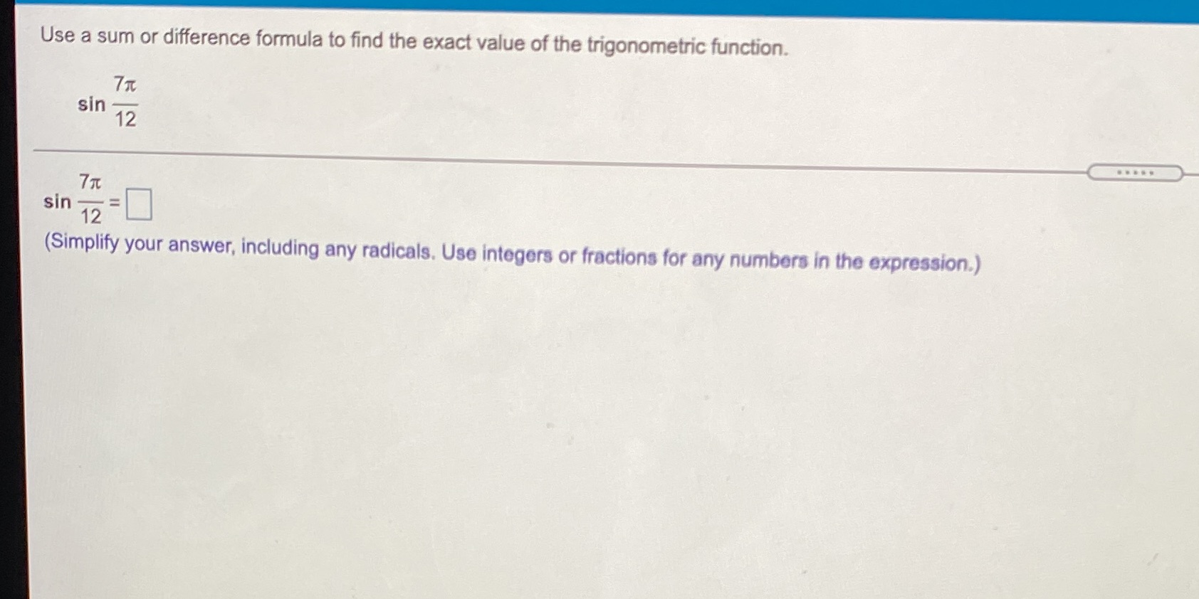I need help on this question Use a sum or difference