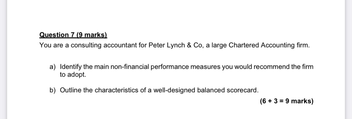  Not sure how to answer this accounting question Question 7 (9