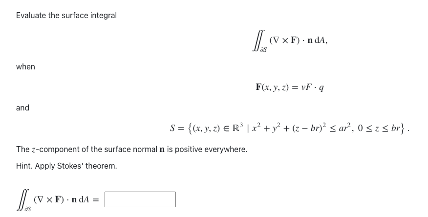 F(x, y, Z) = VF . q and S = {(x, y,